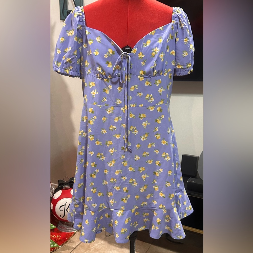 Fashion Nova Lavender Floral Dress